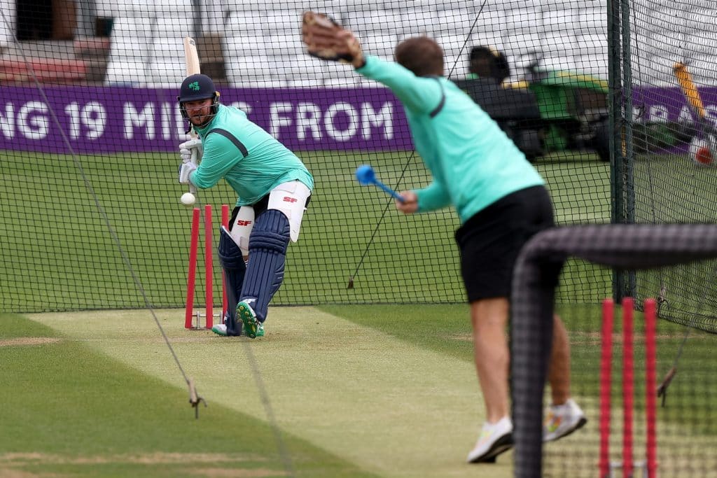 Irish players in training during Ireland vs Bangladesh Media Day & Training at The Cloud County Ground on 8th May 2023