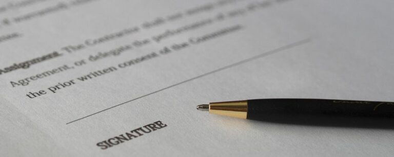 signature on document