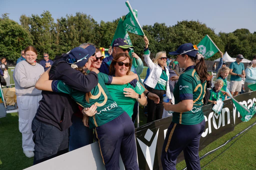 Ireland Women celebrate