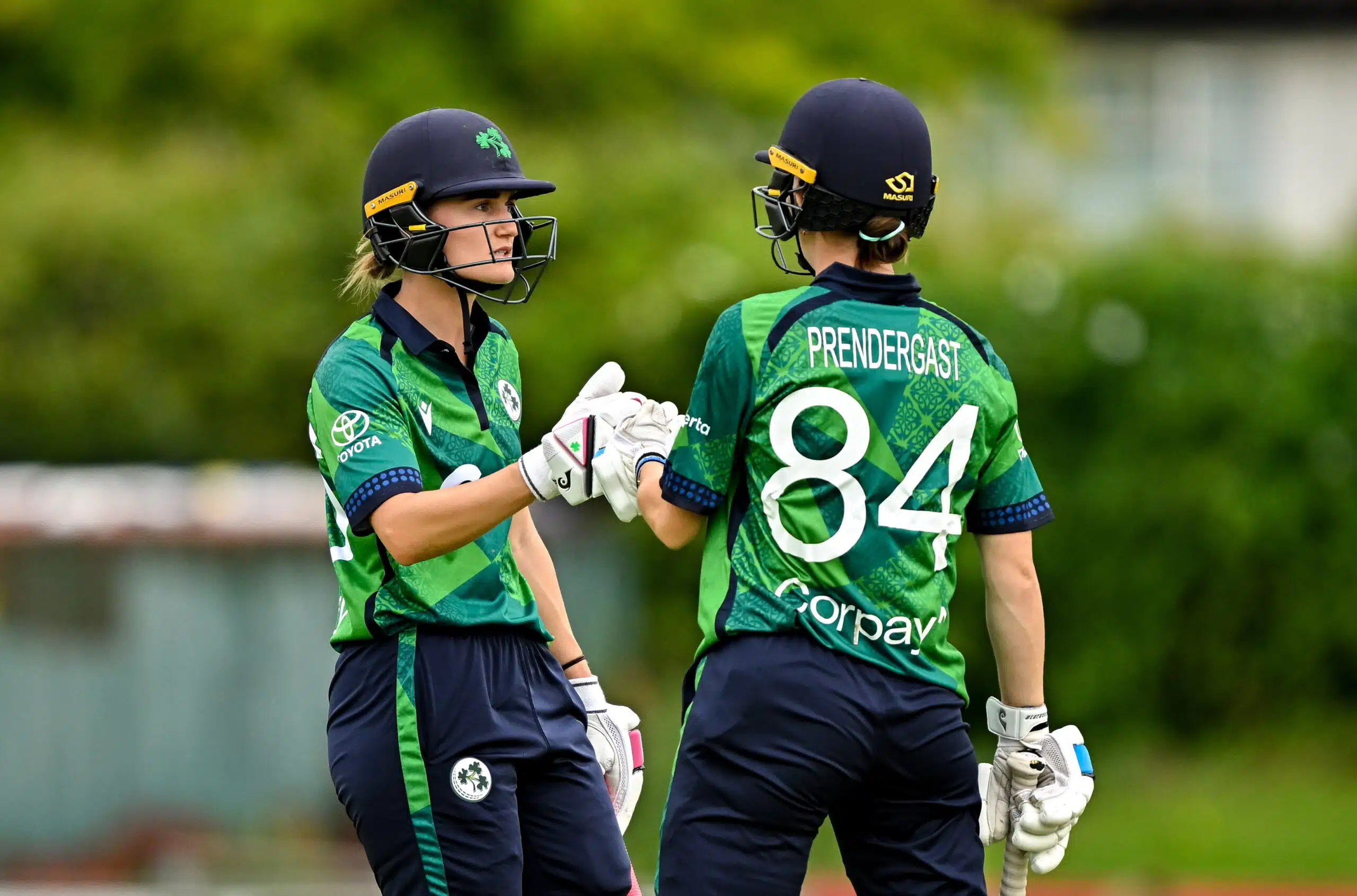 Prendergast and Lewis batting