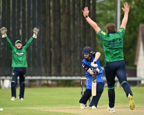 Tuesday 23rd May 2023
North West Warriors v Leinster Lightning in the Rario Inter-Provincial Cup at Bready Cricket Club, Magheramason Co Derry
Picture Credit Oliver McVeigh